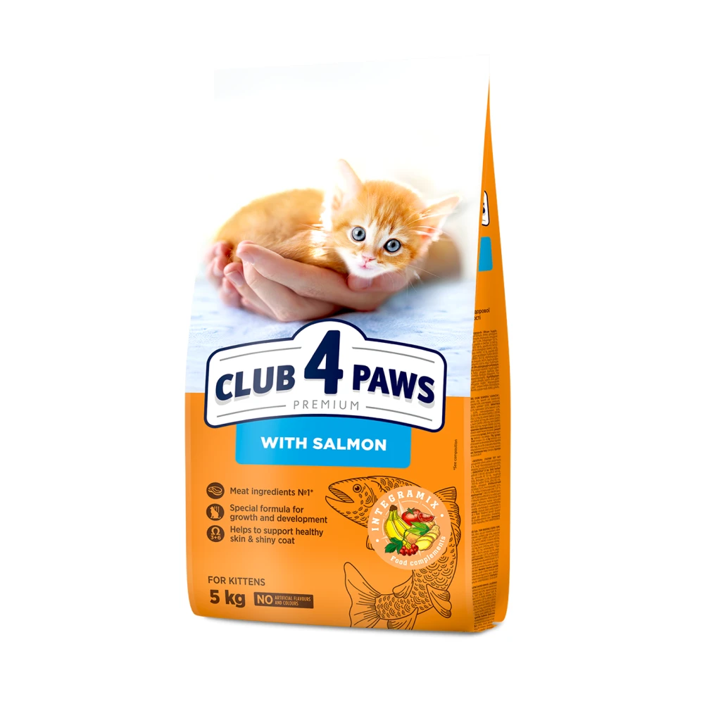 CLUB 4 PAWS Salmon Dry Food 5 kg for Kittens