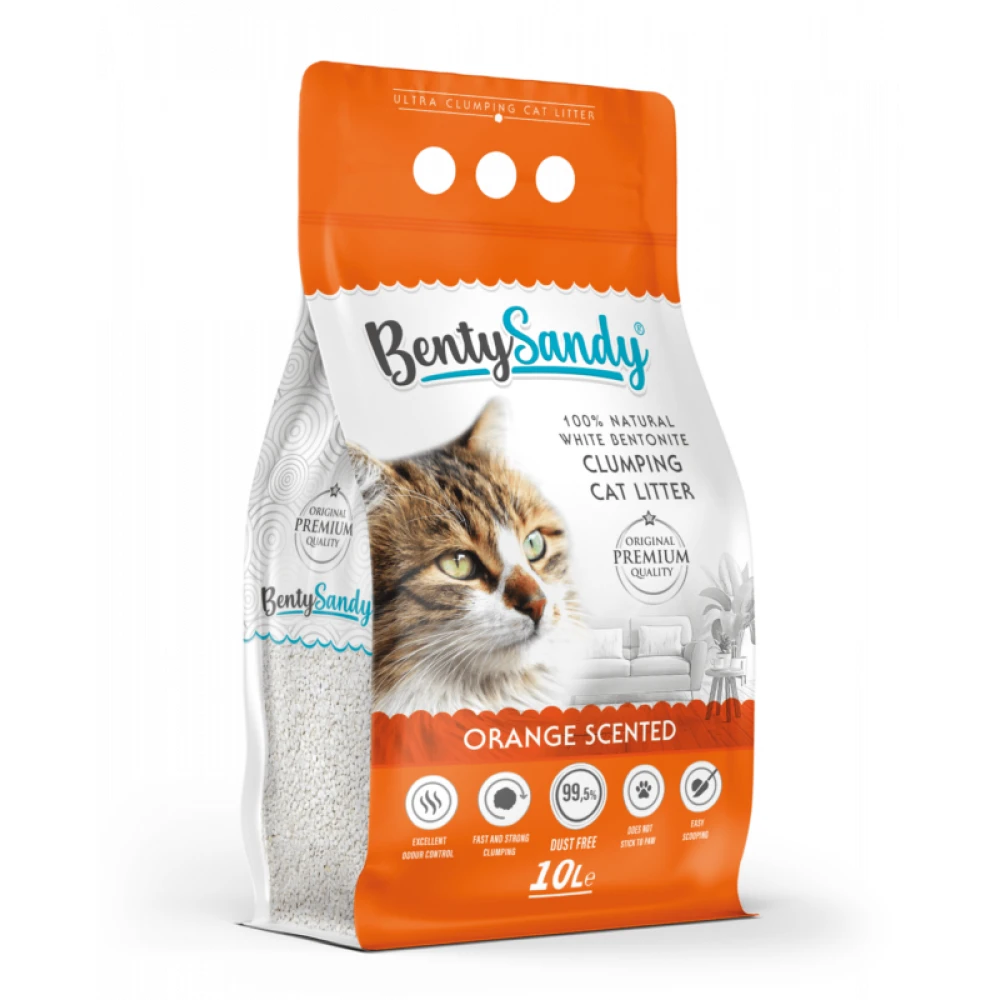 Benty Sandy Orange Cat Litter 10L