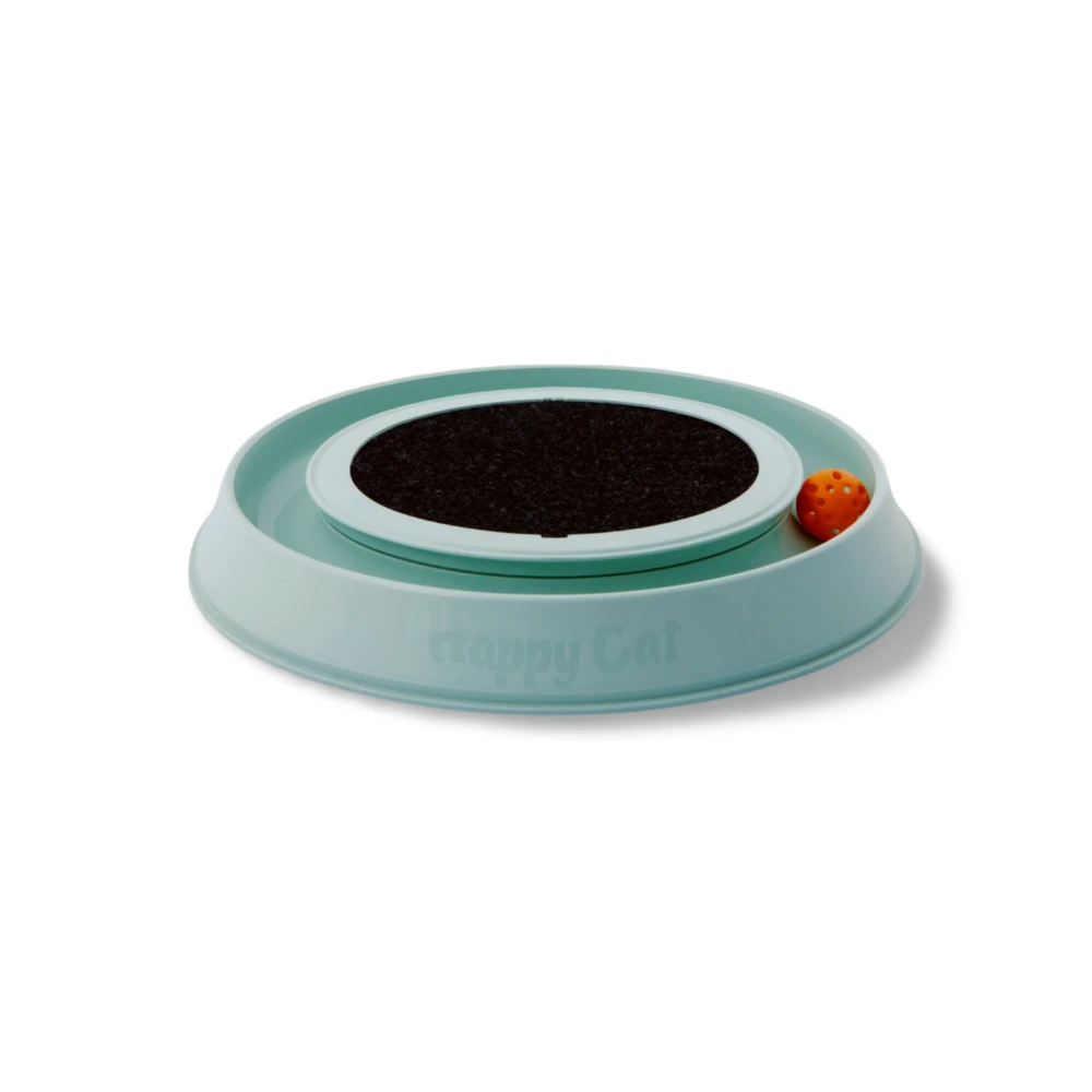 Round scratcher with ball