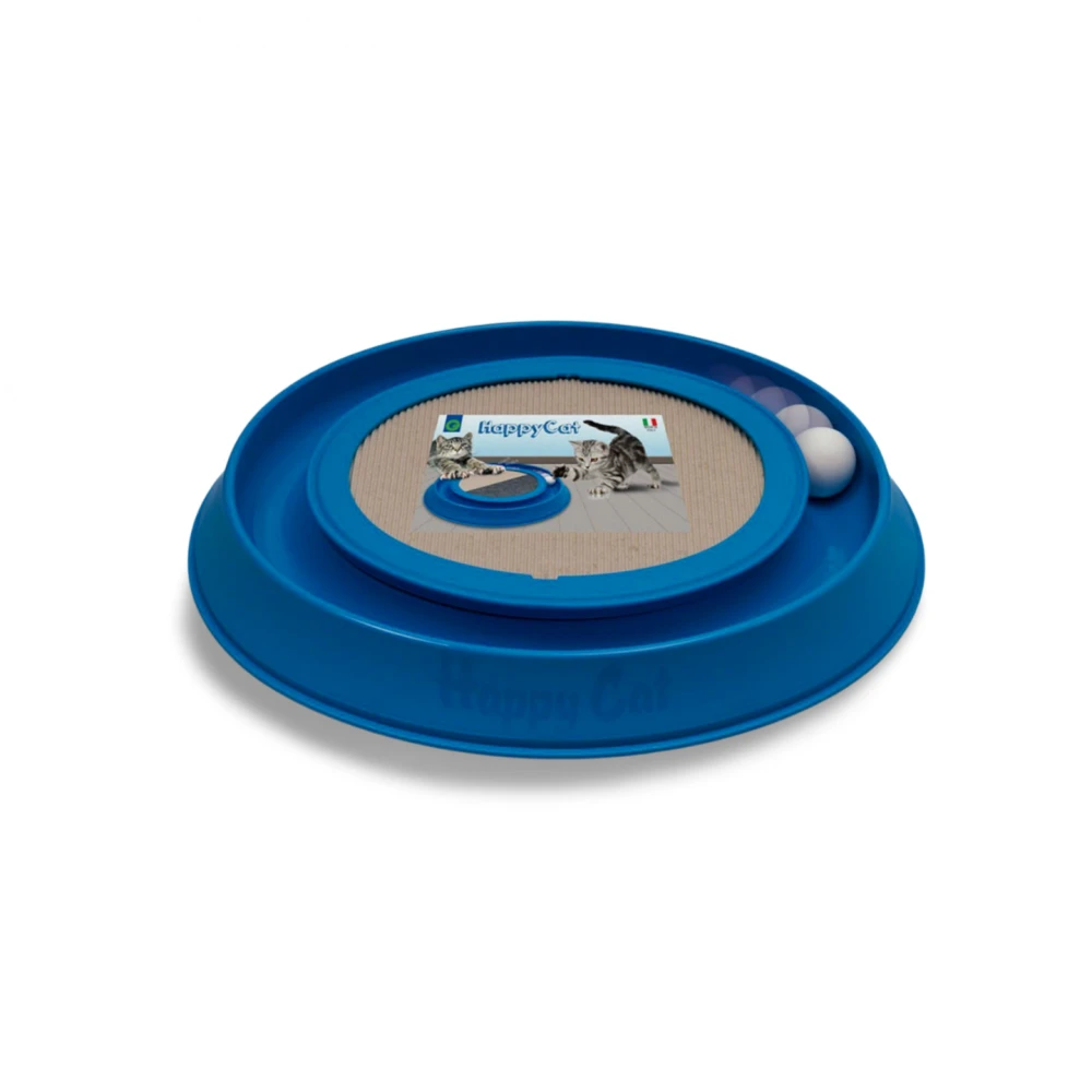 Round scratcher with ball
